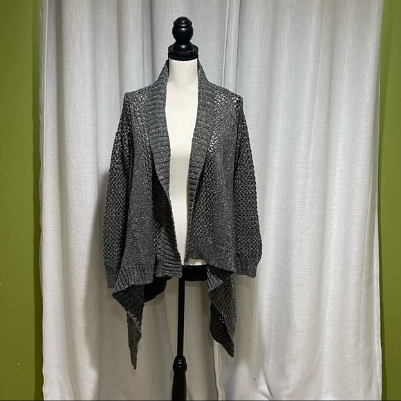 Rock & Republic long sleeve open shark bite cardigan sweater - Picture 1 of 5